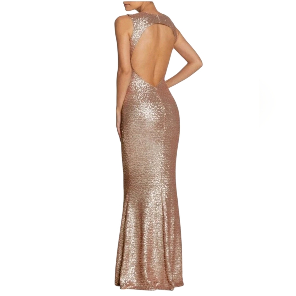 Dress the Population Karina Gold Sequin Mermaid Gown - Picture 2 of 8